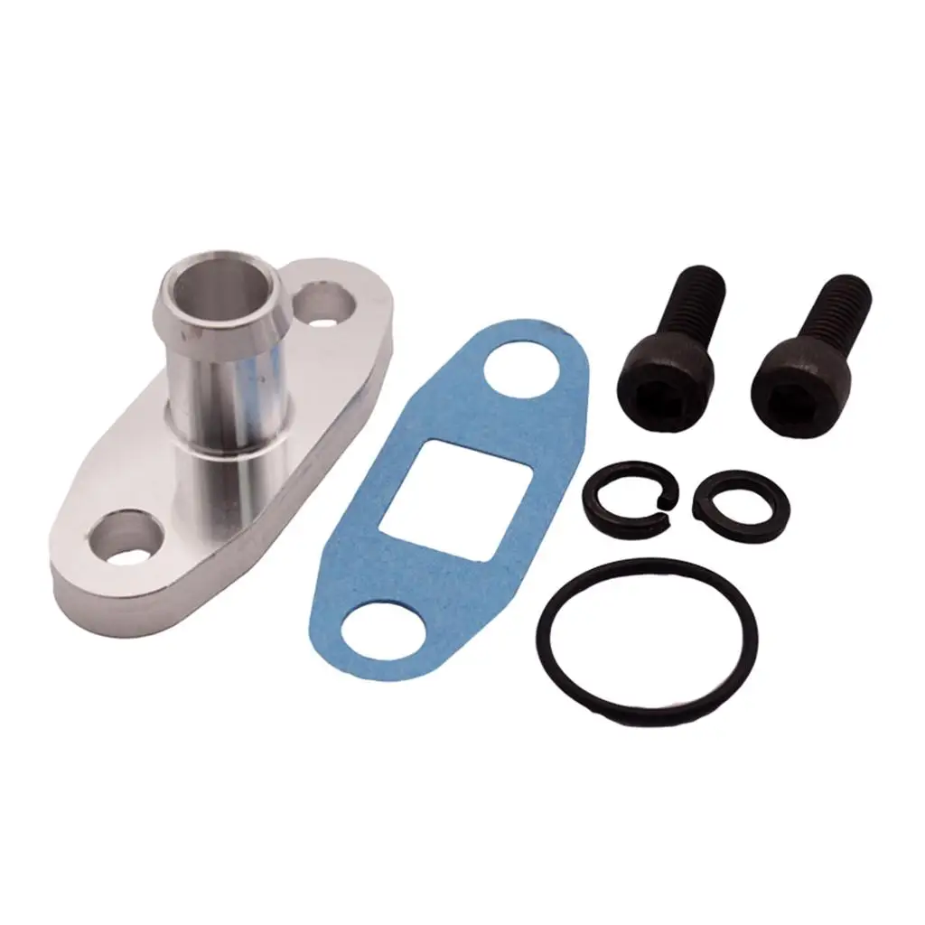

Aluminum Oil Drain Flange W/ Straight 3/4" Barb For T3 T4 T04B T04E
