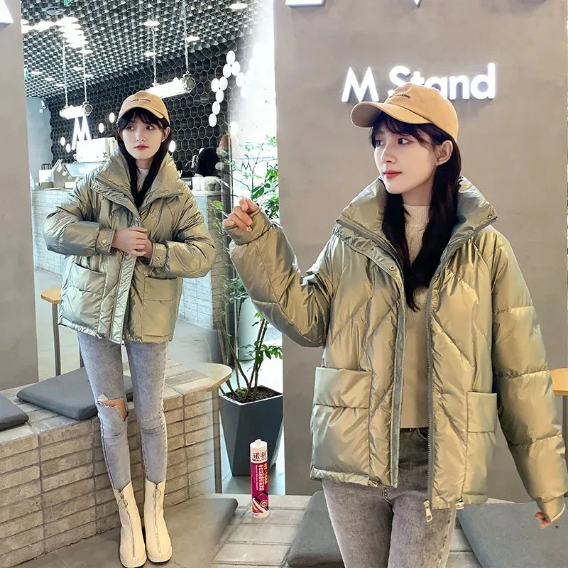 2022 Winter Down Cotton Parkas Coats Women's Casual Loose Cotton-padded Jacket Coat Thicken Warm Wild Cotton Parka Winter Jacket