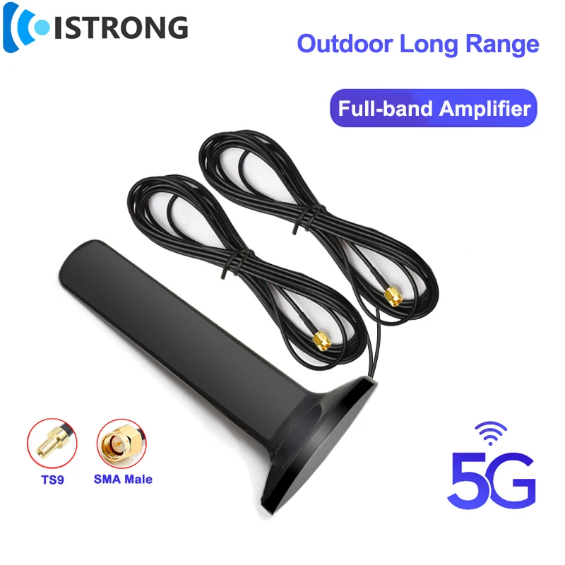5G Outdoor Antenna 12dbi High Gain Long Range Amplifier 4G 3G GSM Full-band Network Signal Booster SMA TS9 for Wifi Router Modem