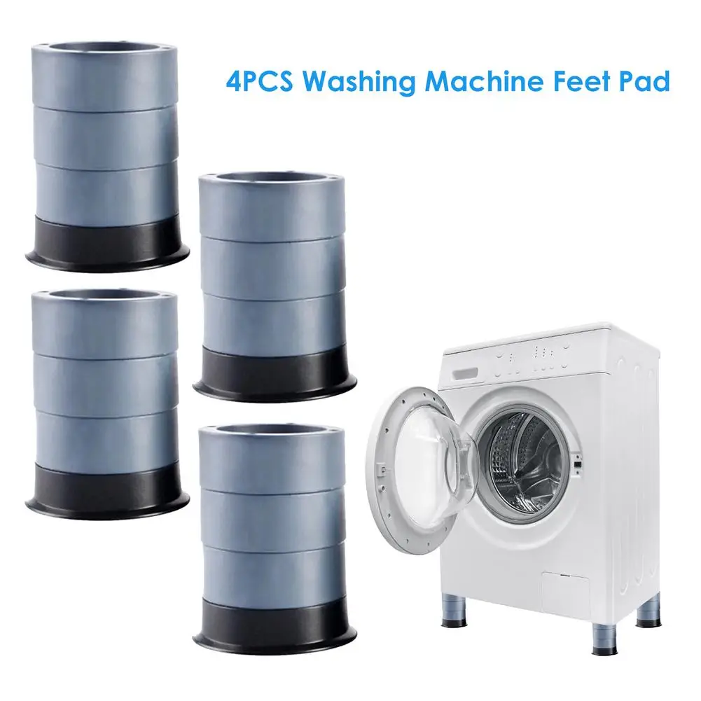 

4Pcs Anti Vibration Pads Washing Machine Base Foot Pads Non Slip Heighten Shock and Noise Cancelling Mat for Washer