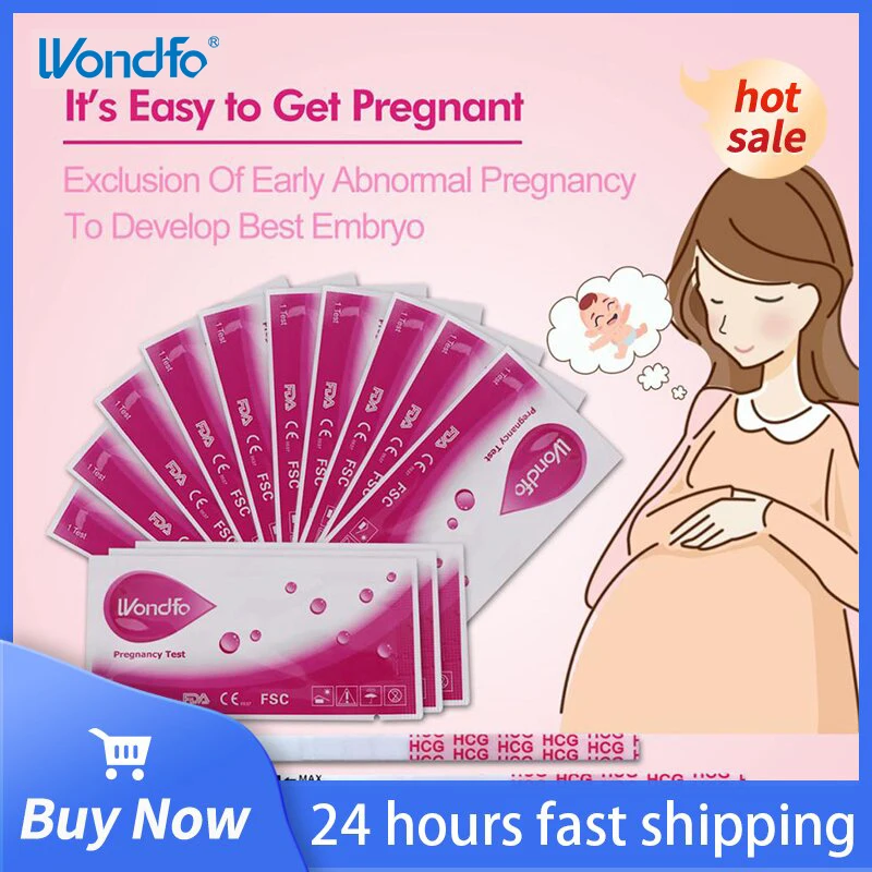 Wondfo HCG Pregnancy 20pcs + LH Ovualtion 50pcs Test Strip Combination Packages For Women Simple Urine Test Strips