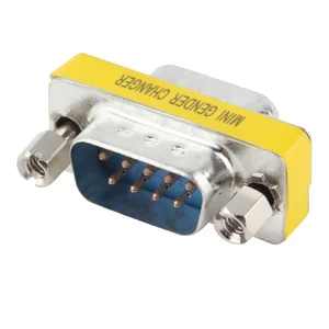 1pcs 9 Pin RS-232 DB9 MINI Gender Changer adapter RS232 Com D-Sub to Male Female VGA plug connector 9 15pin
