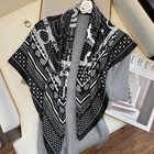 Роскошный саржевый Шелковый квадратный шейный платок, Женский Пляжный платок, бандана, платок 90*90 см