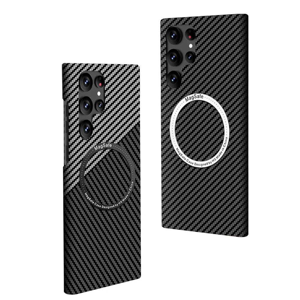 

Real Carbon Fiber Ultra-thin Scratch-resistant Magnetic Phone Case for Samsung Galaxy S22 S22plus S22ultra S21 S21plus S21Ultra