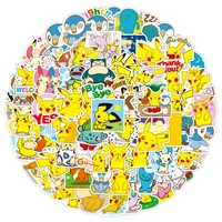 80 sheetspack pokemon anime graffiti stickers waterproof removable car trolley case notebook stickers wholesale