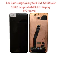 original amoled for samsung galaxy s20 sm g980 g980f g980fds lcd touch screen with dot or line assembly
