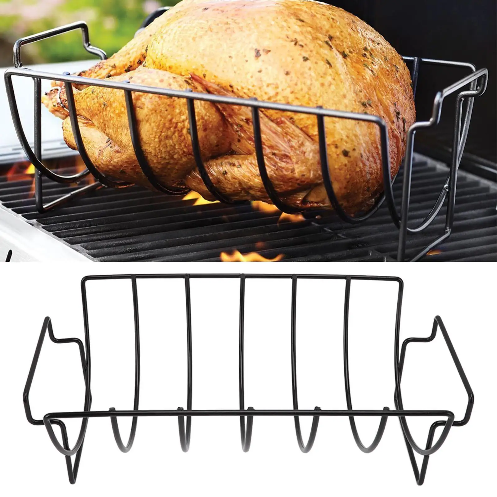 Антипригарная подставка для ребер жарки курицы стейка и говядины — идеальный