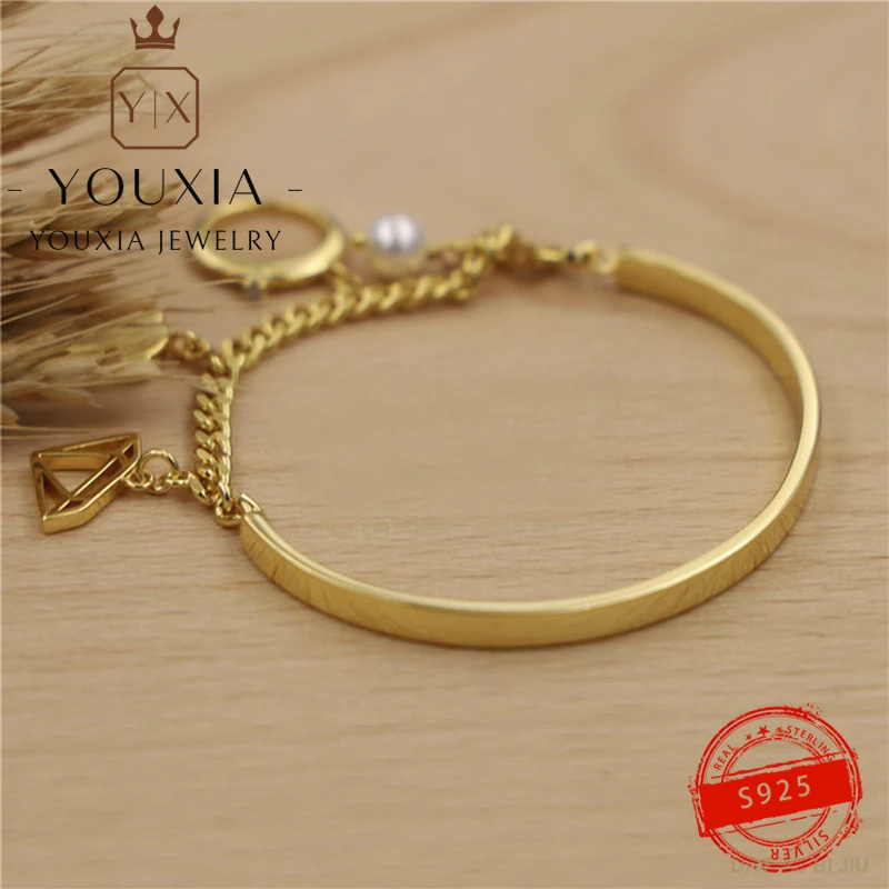Own Best Selling Brand Fashion S925 Silver Gold Pendant Fun Bracelet Holiday Gift Couple Shiny Personality Jewelry