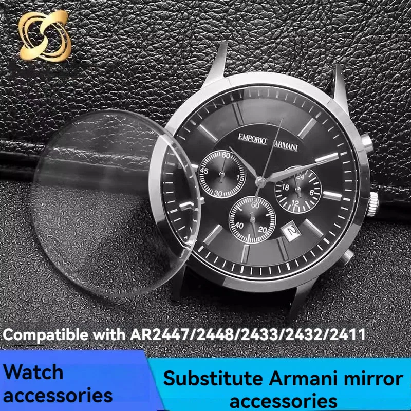Фото Зеркальные линзы для часов Armani AR2447 AR2448 AR2433 AR2432 AR2411, маска для часов, стеклянная крышка, минеральное прозрачное стекло, детали часов №1