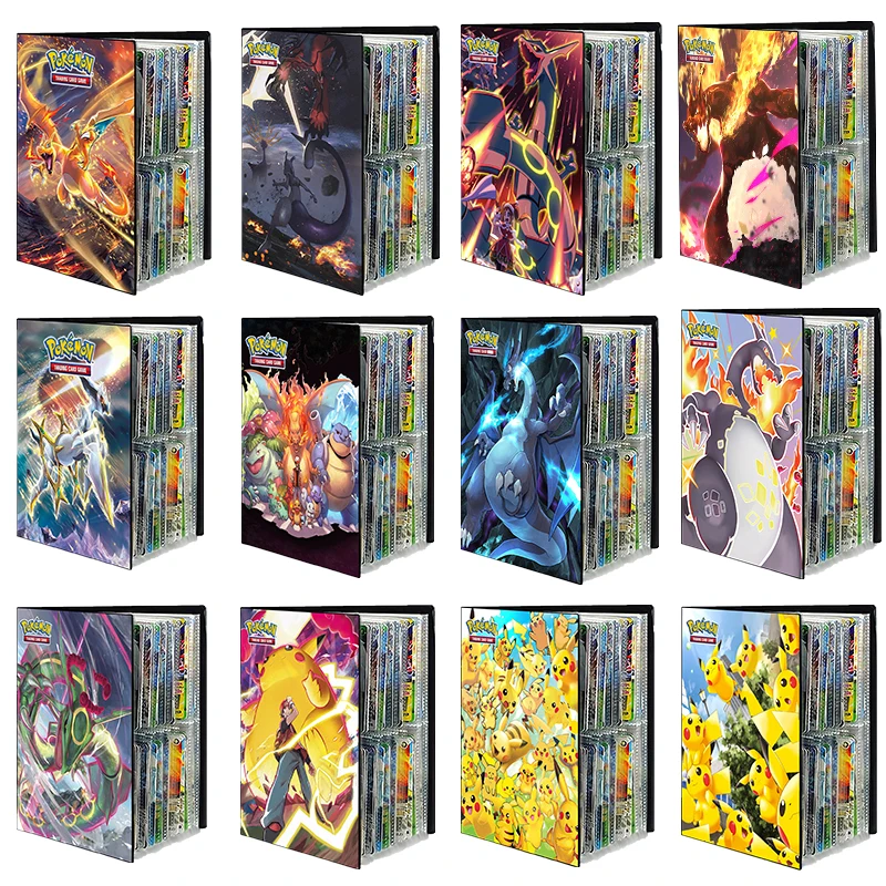 

New 24 Models Pokemon Album Book 240Pcs Anime Pikachu Charizard Game Cards Collection Booklet Vmax Gx Ex Holder Pack Toys Gifts