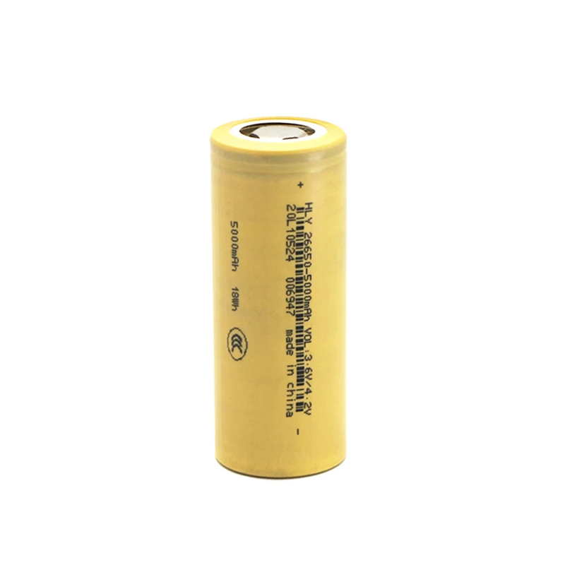 Фото Оригинальная высокомощная литиевая батарея Vapcell HLY INR 26650 5000 мАч CDR 15A 3.7V для мощных фонарей №2