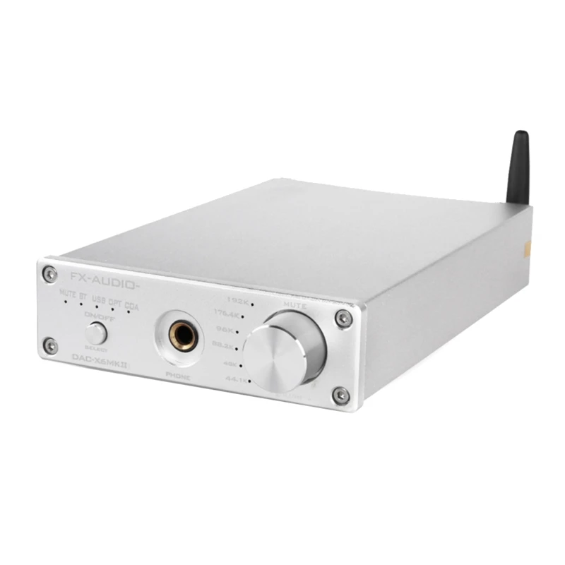 FX-AUDIO- DAC-X6MKII Hi-Fi Bluetooth аудио DAC/AMP усилитель, чип ESS9018, поддерживает USB/коаксиальный/оптический вход, европейская вилка