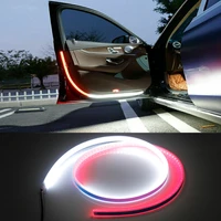 car door decoration welcome light strips strobe flashing lights safety 12v 120cm led opening warning led ambient lamp strip auto