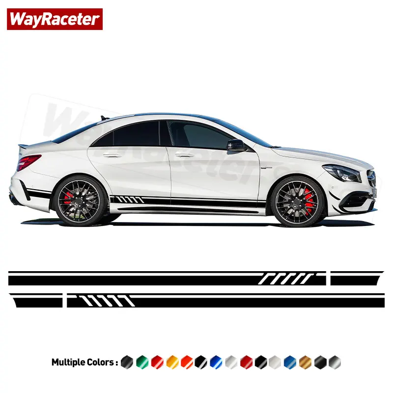 Наклейка на одну дверь с боковыми полосками, Виниловая наклейка из углеродного волокна для Mercedes Benz C117 W117 X117 CLA Class AMG CLA45 CLA250, 2 шт. Наклейка на одну дверь с боковыми полосками, Виниловая наклейка из углеродного волокна для Mercedes Benz C117 W117 X117 CLA Class AMG CLA45 CLA250, 2 шт.