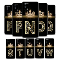 fashion diamond crown letter n z phone case for realme q2 c20 c21 v15 5g 8 5g c25 gt neo v13 5g x7 pro ultra c21y soft silicone