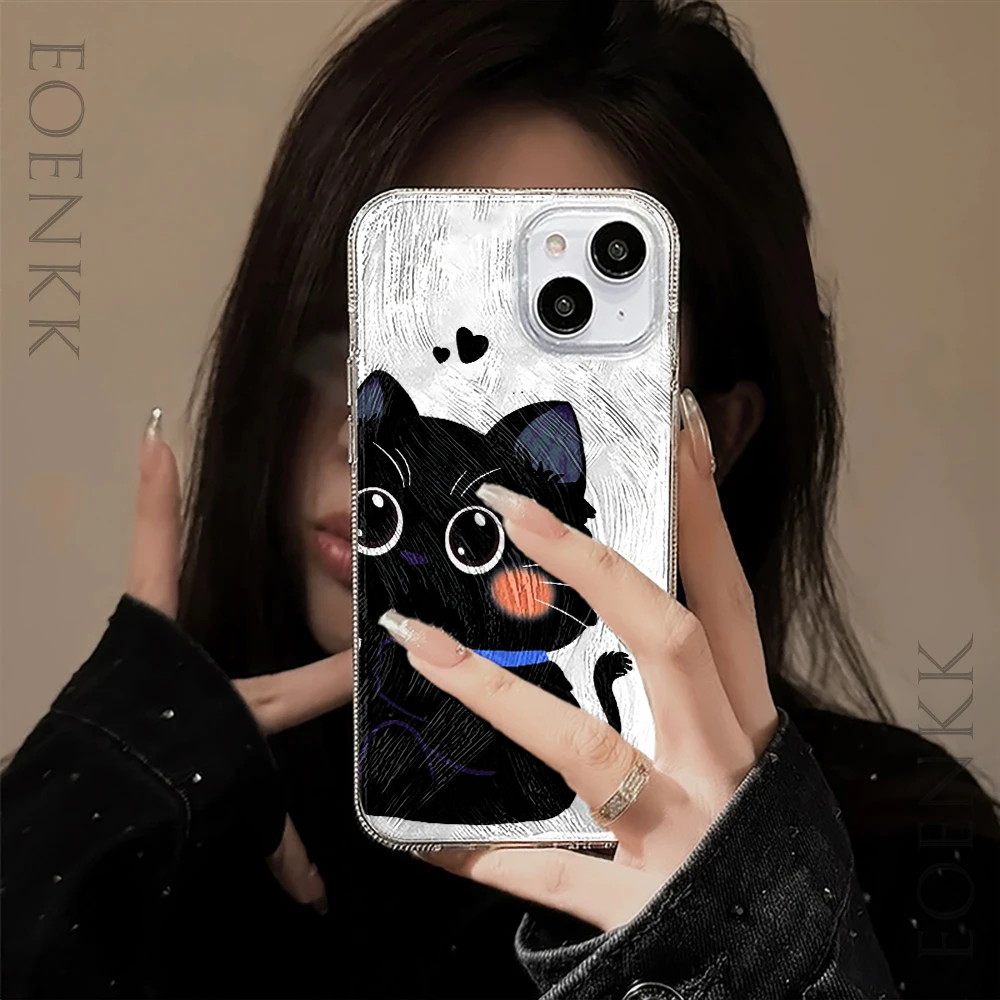 Чехол для Телефона iPhone 12 13 16 11 14 15Pro Max XS X XR 8 15 7Plus SE 2022 милый мягкий чехол с