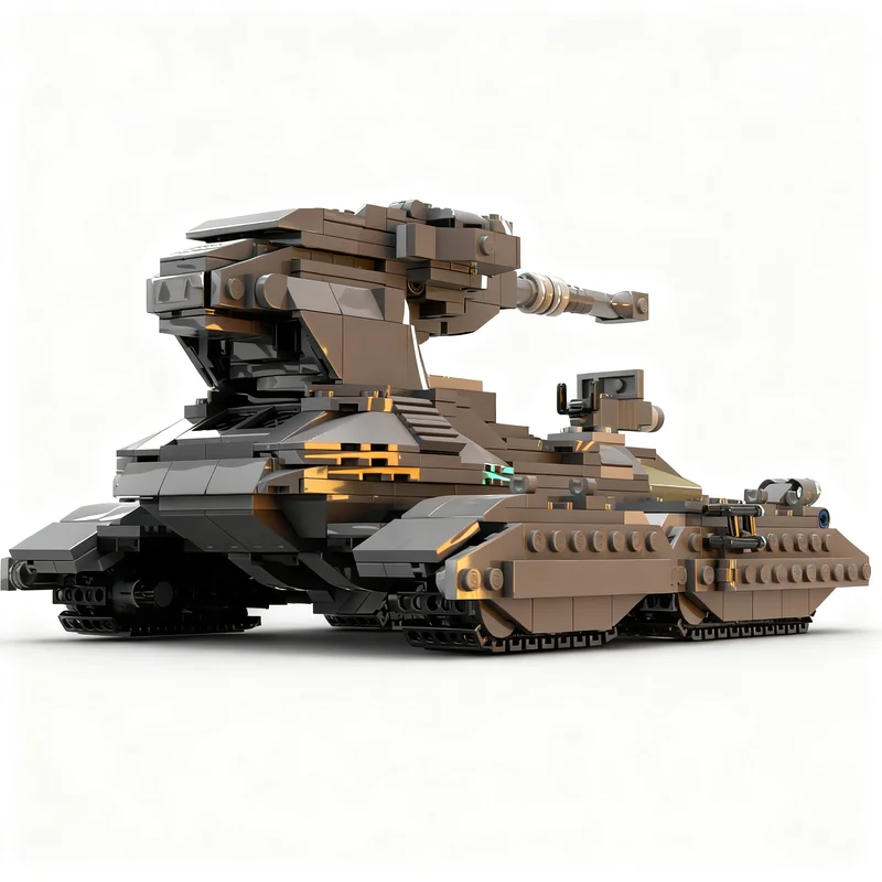 Фото 870 деталей MOC Space M808C «Скорпион» — основной боевой танк, модель из строительных блоков, подарок на Рождество, день рождения, образовательная игра, идея для творчества своими руками. №2