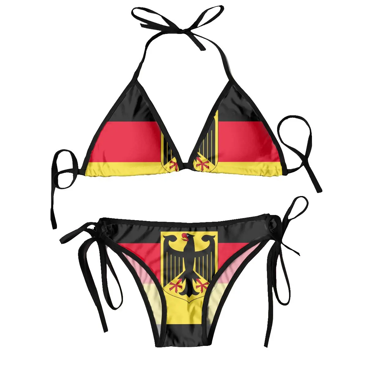 Женский сексуальный комплект бикини бюстгальтер с лямкой на шее стринги