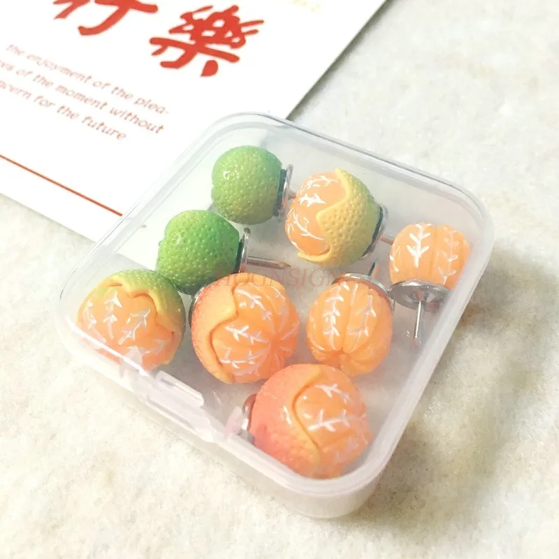 8 шт. оранжевый гвоздь кнопочный штифт фетровая доска акриловый мультяшная