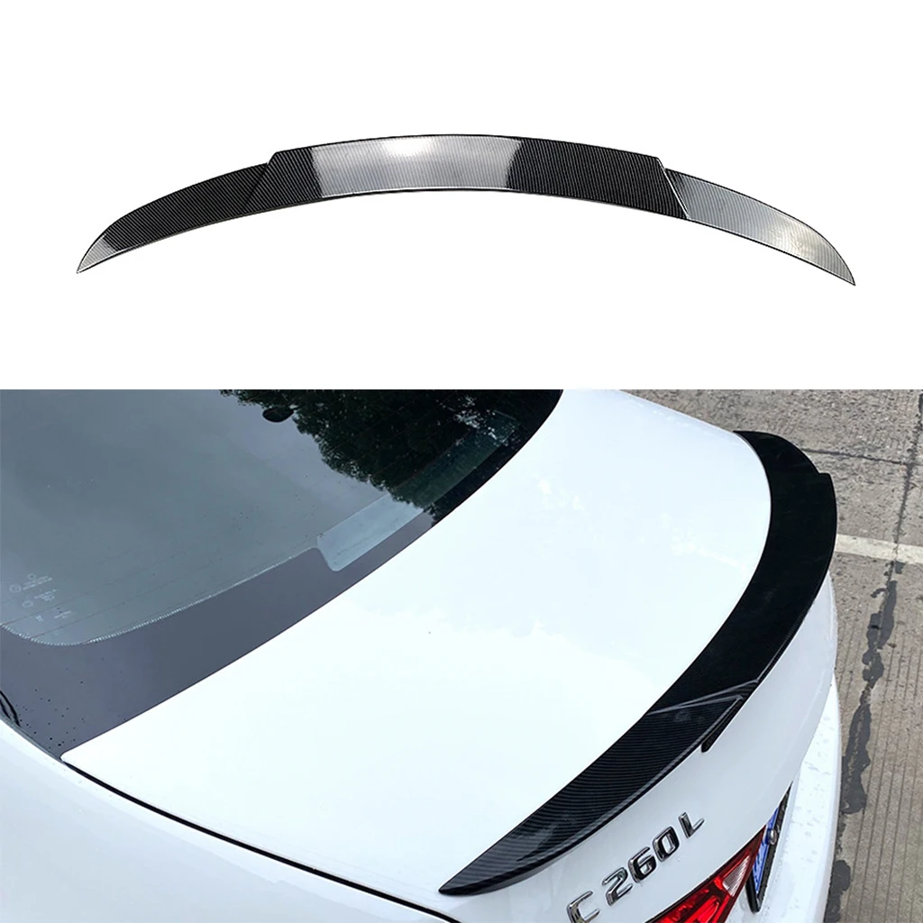 

1 Pcs Glossy black Car Tail Wing Rear Trunk Lip Spoiler Trim For Mercedes-Benz C-Class W206 C200 C260 C300 2021 2022