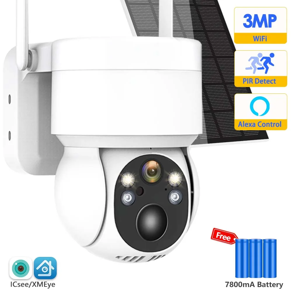 

IP-камера наружная беспроводная с датчиком присутствия, 1080P, Wi-Fi и солнечной панелью