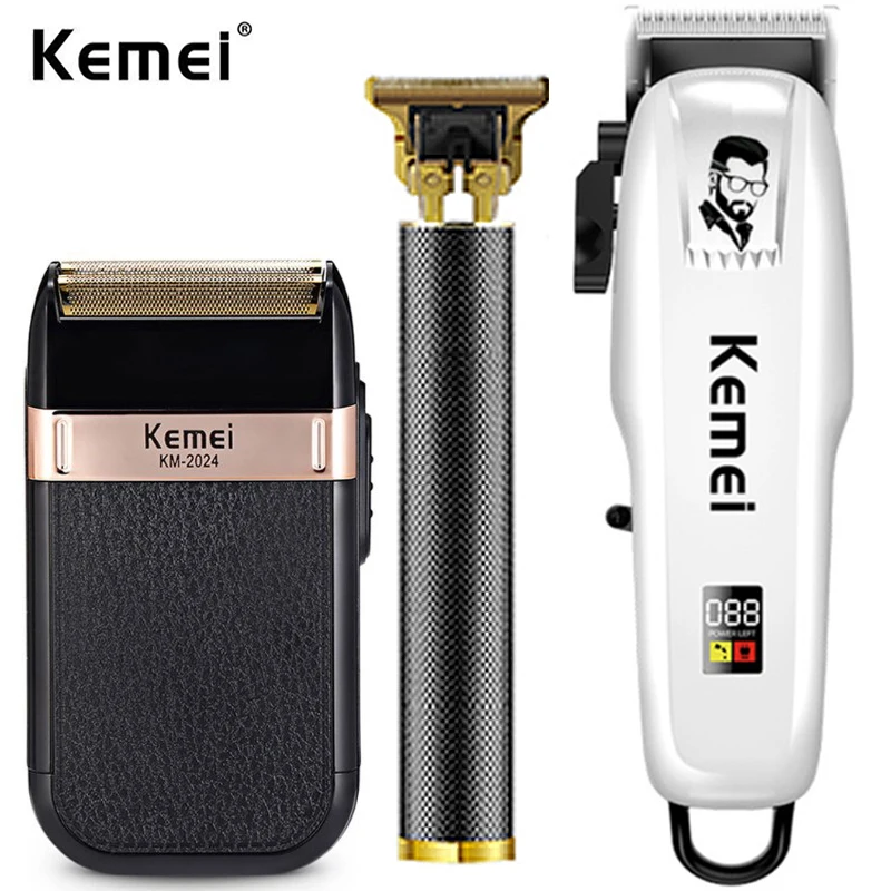 Kemei  Men Electric Shavers Waterproof  Foil Razor Precision