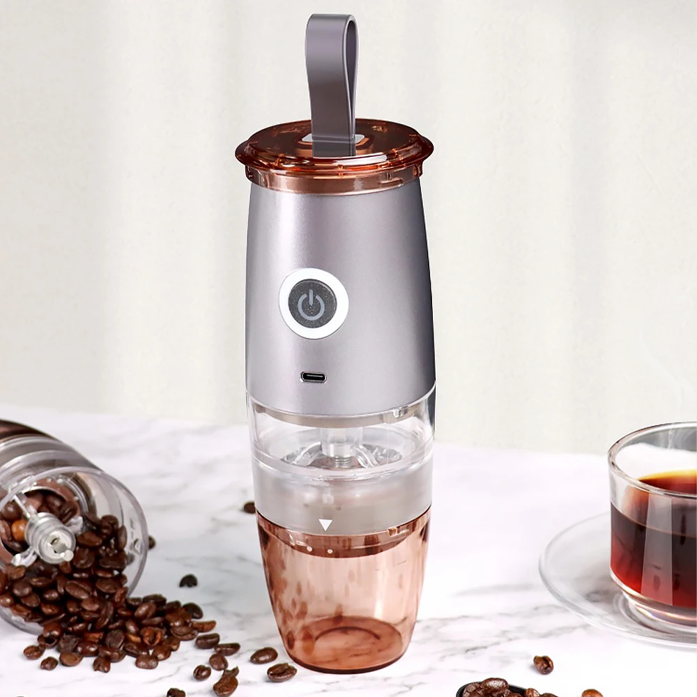 

Портативная электрическая кофемолка, регулируемый размер, бытовая маленькая кофемолка с ручным переключением