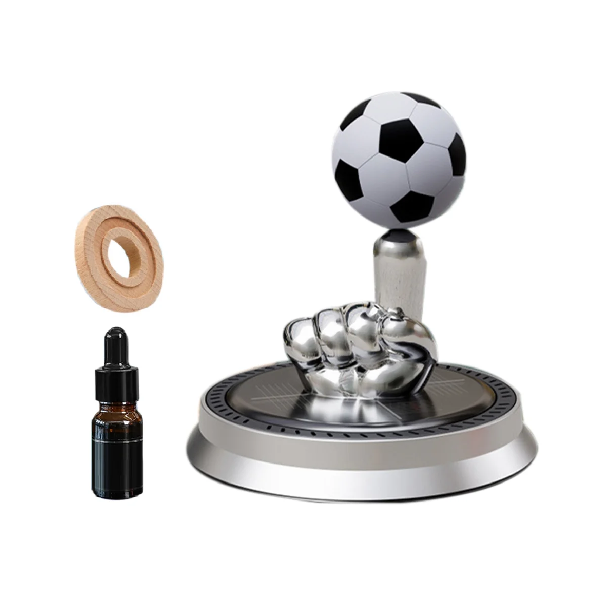 

Car Air Fragrance Solar Charging Automatic Rotating Car Ornament Car Interior Accessories Rotating Football Ornament