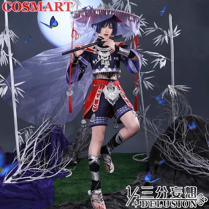 

COSMART Genshin Impact Scaramouche Cosplay Costume Game Suit Uniform Men Halloween Party Outfit 2023 New