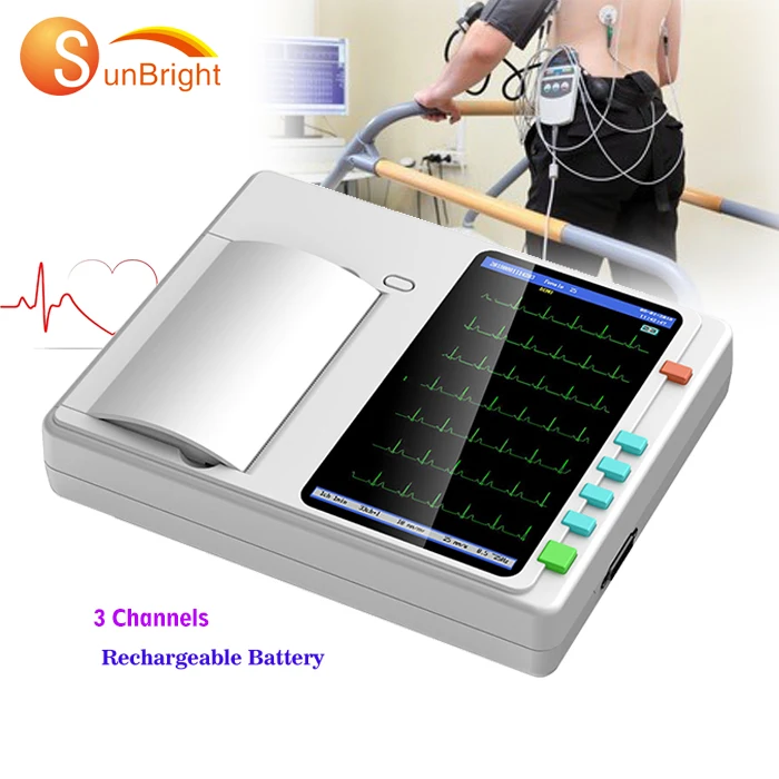 

Digital 3 Channel 12 lead ECG/EKG machine + software Electrocardiograph/ Printer