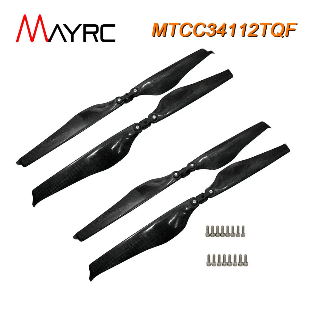 2 пары MAYRC 34 0x11 дюйма композитный Углеродный волокно бесшумный Пропеллер для