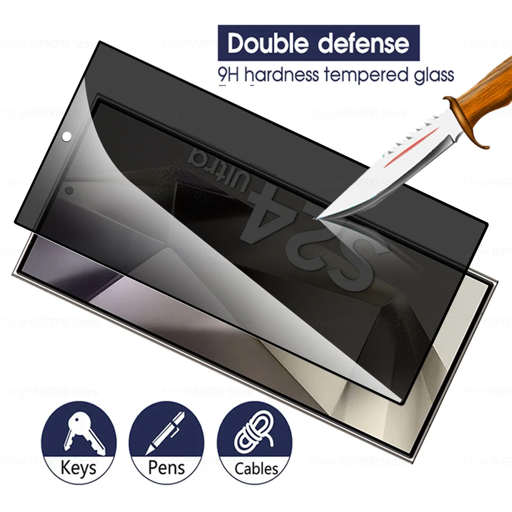 1-4 шт. противошпионское закаленное стекло для Samsung S24 Ultra защита экрана Galaxy + S 24 Plus