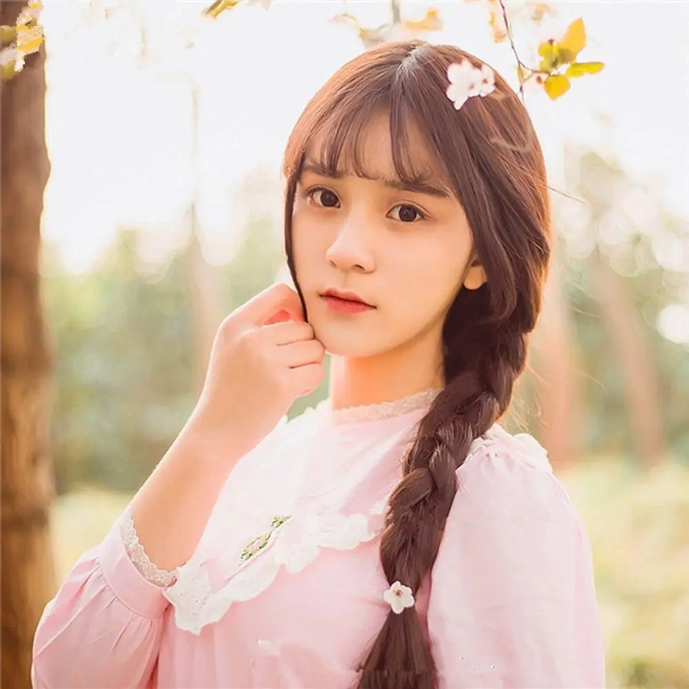 Женские однониточные косы полные челки высокотемпературные волоконные