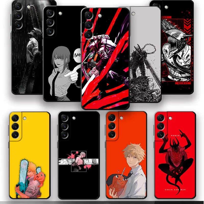 

TPU Soft Phone Case for Samsung Galaxy S22 S21 S20 S23 Note 20 Ultra 10 Plus 8 9 Note20 Note9 Chainsaw Man Coque Armor Cover