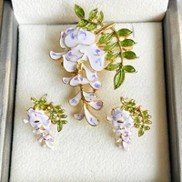 women elegant fashion pin purple brooch wedding jewelry high quality
