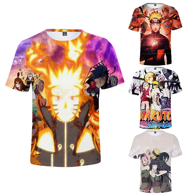 Купи Naruto Man T Shirts 3D Print Women Children Summer Short Sleeve Kids Streetwear Boys Girls Tops Print T-shirt Cool Tee за 635 рублей в магазине AliExpress