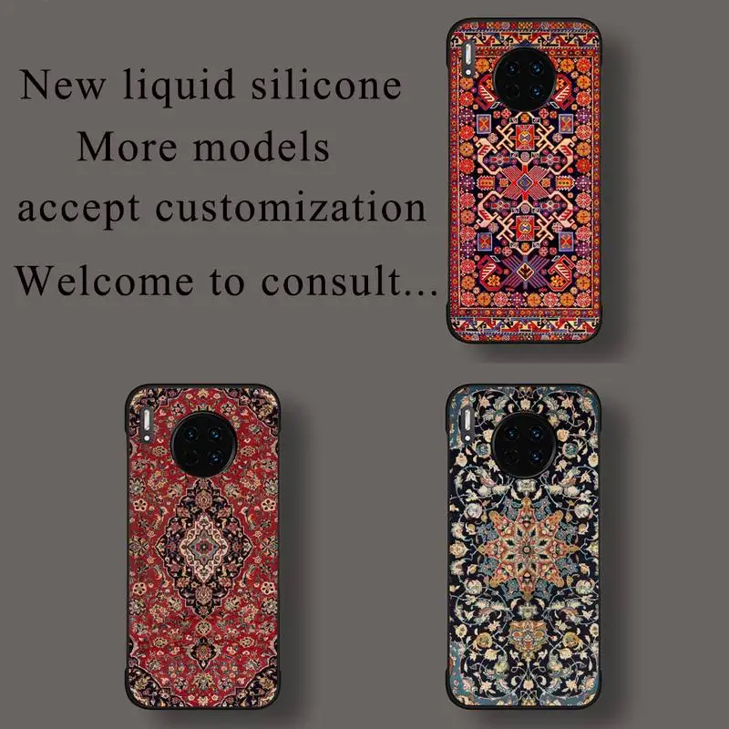 

persian rug art pattern Phone Case For Huawei honor Mate 10 20 30 40 i 9 8 pro x Lite P smart 2019 nova 5t