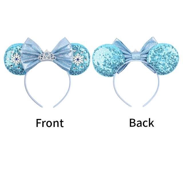 New Chic Mickey Mouse Ears Headband Big Beautiful Bow Sequins Hairband Women Birthday Gift Girls Kids Party Hair Accessorie 2
