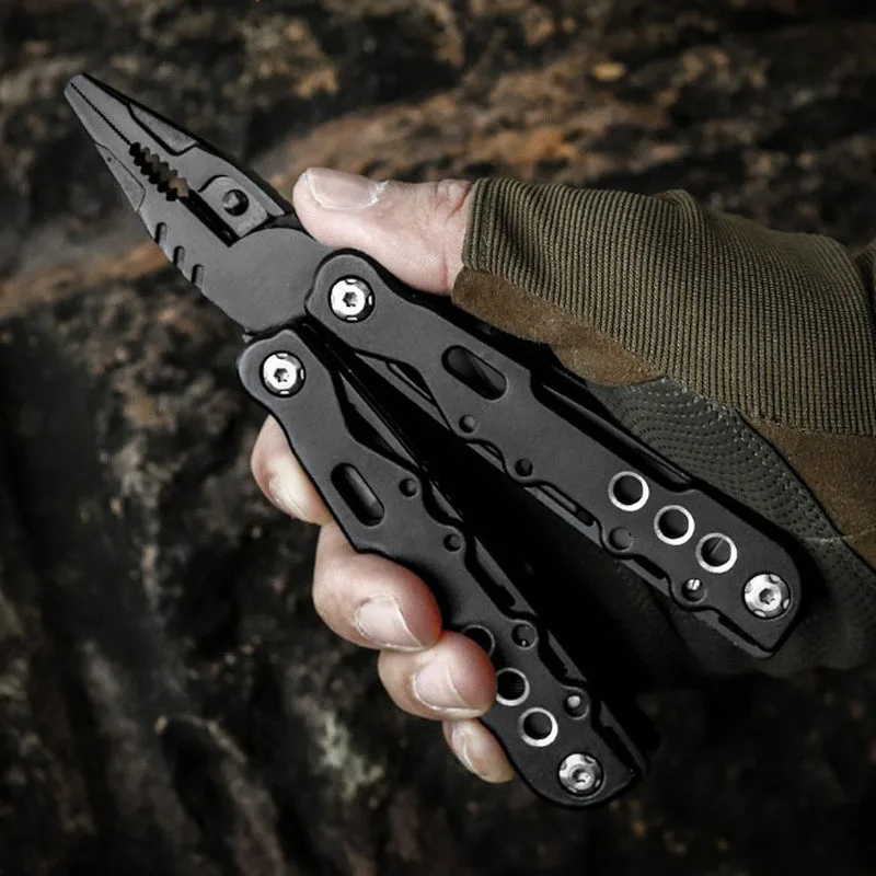 

Multifunctional knife pliers stainless steel folding tool pliers needle-nose pliers vise outdoor portable emergency knife