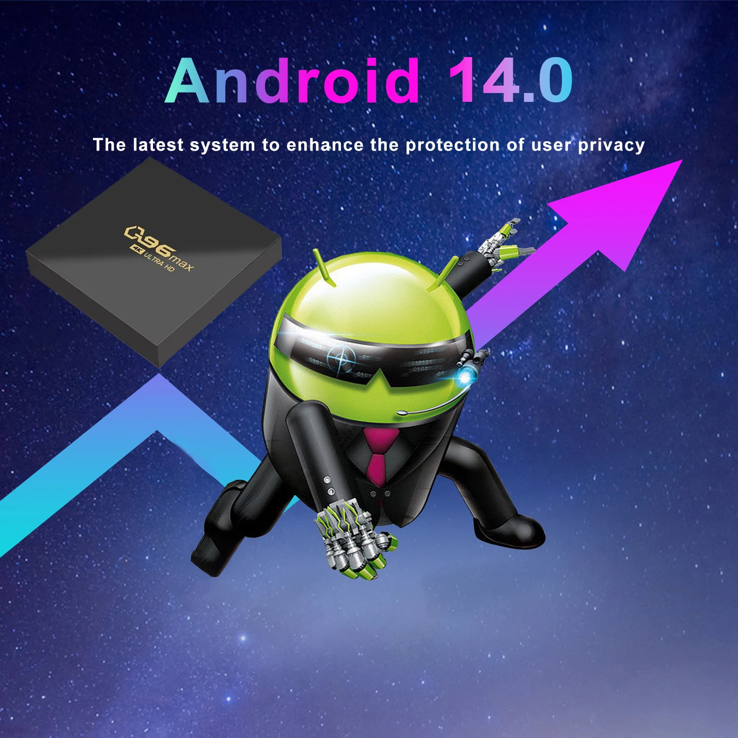 q96 max Smart TV Box 4G WIFI Телеприставка 8 ГБ 128 ГБ Android 14.0 Медиаплеер Allwinner H313 Четырехъядерный процессор iptv (art.: 3920cd863072b) - 3920cd863072b