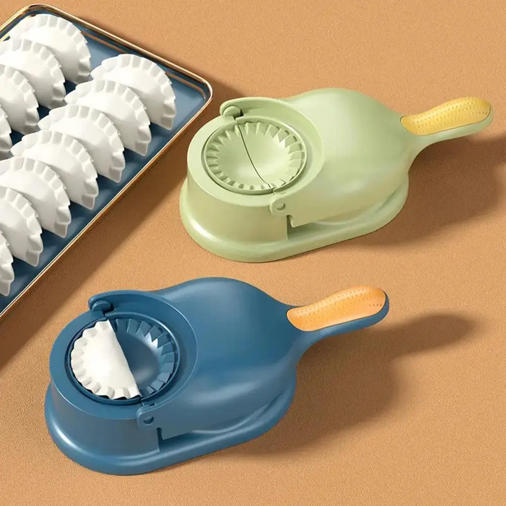 

New 2 In 1 Mold Dumplings Press Device Wrapper Presser Manual Labor-Saving Dough Skin Molder Diy Machine For Cooking