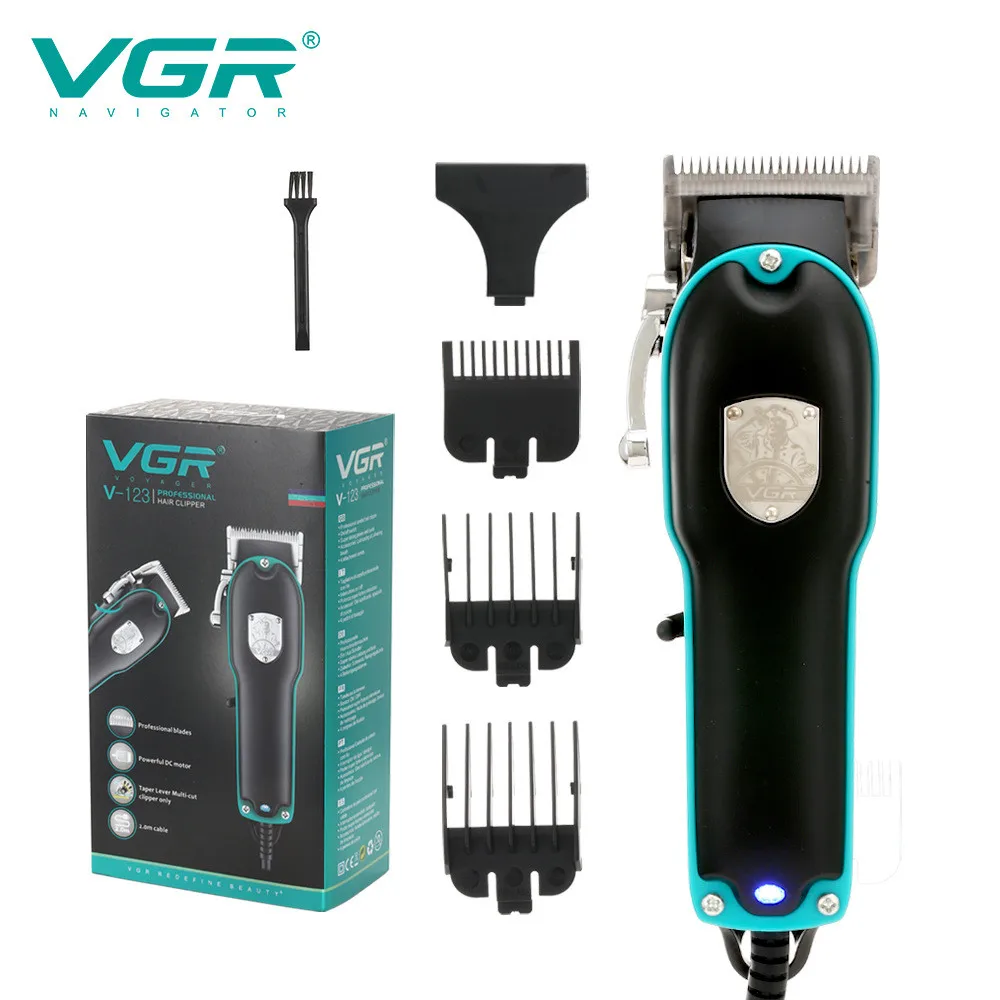 

VGR V-123 Hair Cutting Machine Professional Hair Clipper Electric Hair Clipper Wired Haircut Machine Barber Home Trimmer for Men