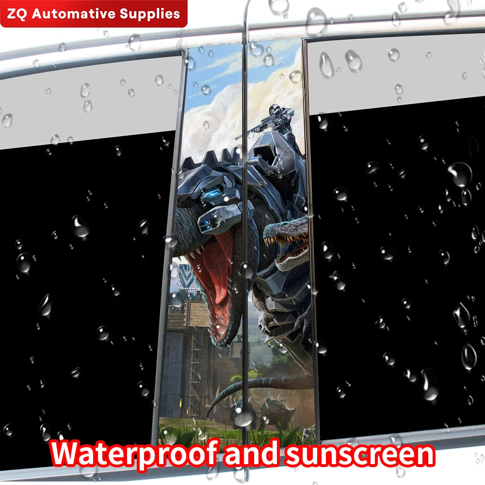 Автомобильные наклейки в форме динозавра водонепроницаемая защита от солнца
