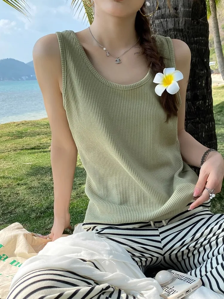 Белая вафельная кофта Женская весенне-летняя верхняя одежда свободный