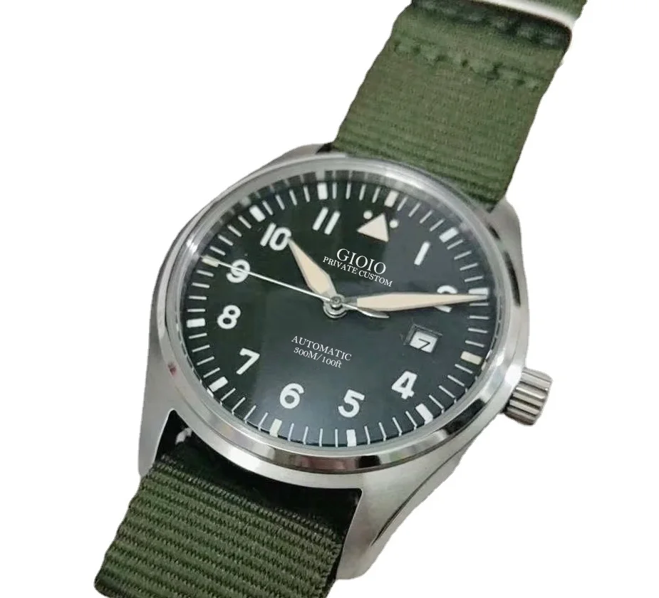 

Men automatic mechanical watch Green Canvas