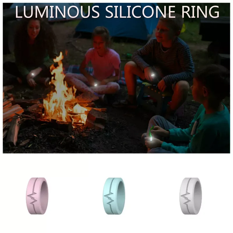 

Outdoor Camping Supplies Outdoor Survival Luminous Silicone Ring Luminous Environmental Protection Ring Three Colors