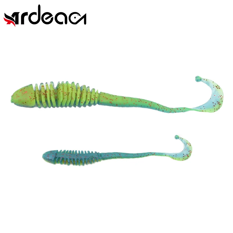 

ARDEA Spiral Worm Bait 130mm/5pcs Long Curl Tail Grub Silicone Swimbait Artificial Soft Jig Wobblers Bass Fishing Lure