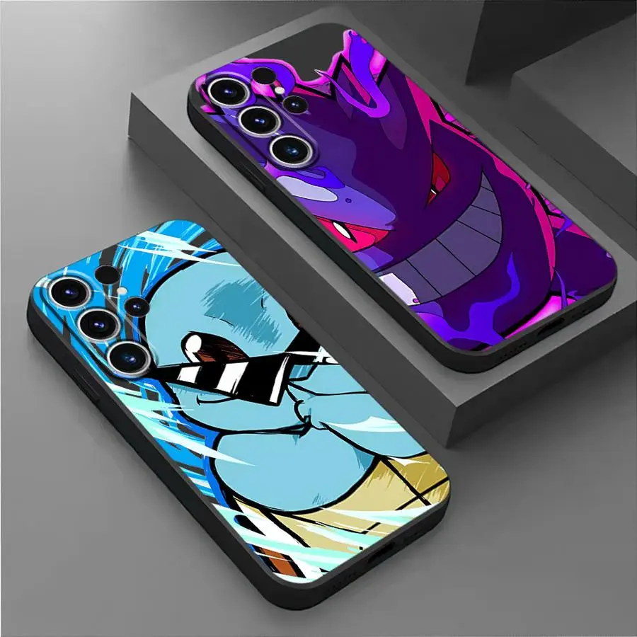 Luxury P-okemon Phone Case for Samsung Galaxy S24 Ultra S23 FE S22 S20 Plus S21 Soft Cove