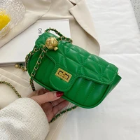 lady flap shoulder crossbody messenger bag 2022 small pu leather chain for women summer trendy brand designer brand handbag pur