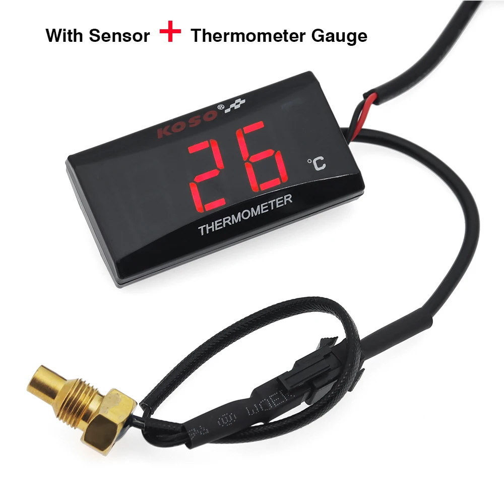 

Мотоциклетный термометр с ЖК-цифровым экраном, мини-метр для XMAX 250 300 NMAX CB 400 CB500X KOSO, датчик температуры воды с датчиком